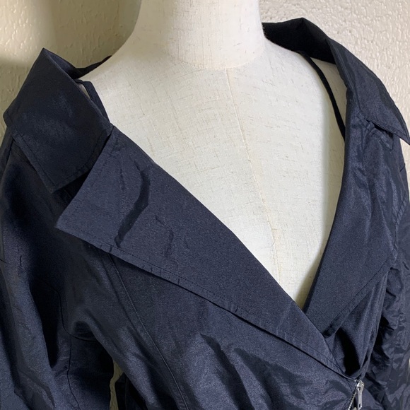 Atelier‎ & Other Stories Black Belted Asymmetrical Trench Coat Size 6 - Picture 4 of 12